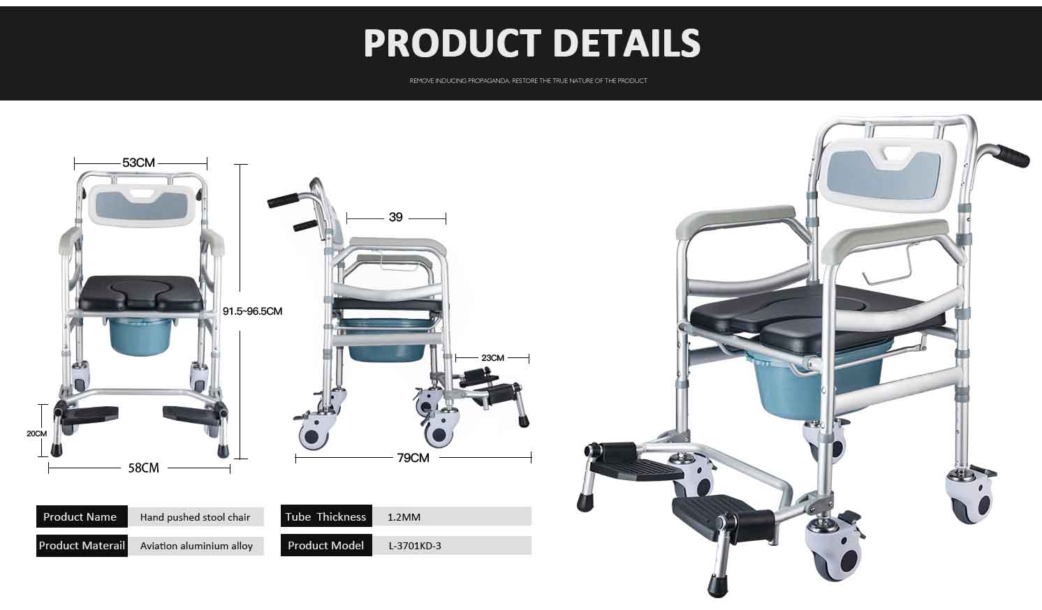 Reha mobility commode chair